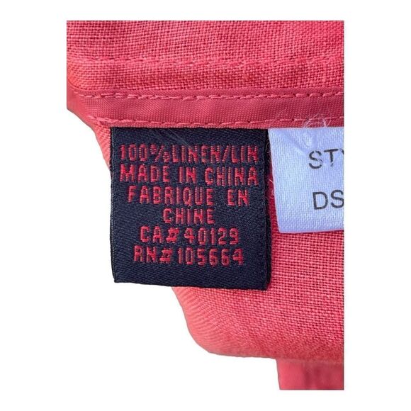 Debbie Shuchat Coral Linen Blazer Women’s Size 6 Lightweight Preppy Bohemian EUC - Picture 4 of 6